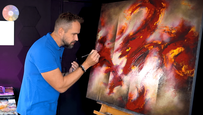 anthony chambaud entrain de peindre